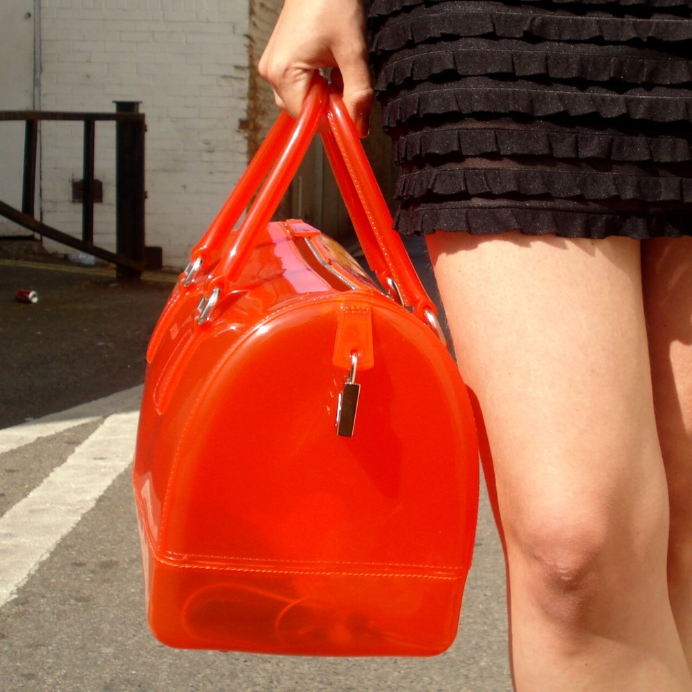 Furla Candy Tote PVC Bag | Papaya - Picture 2 of 8
